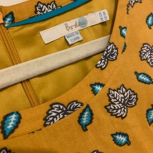 Yellow Boden Lined Dress with Pockets